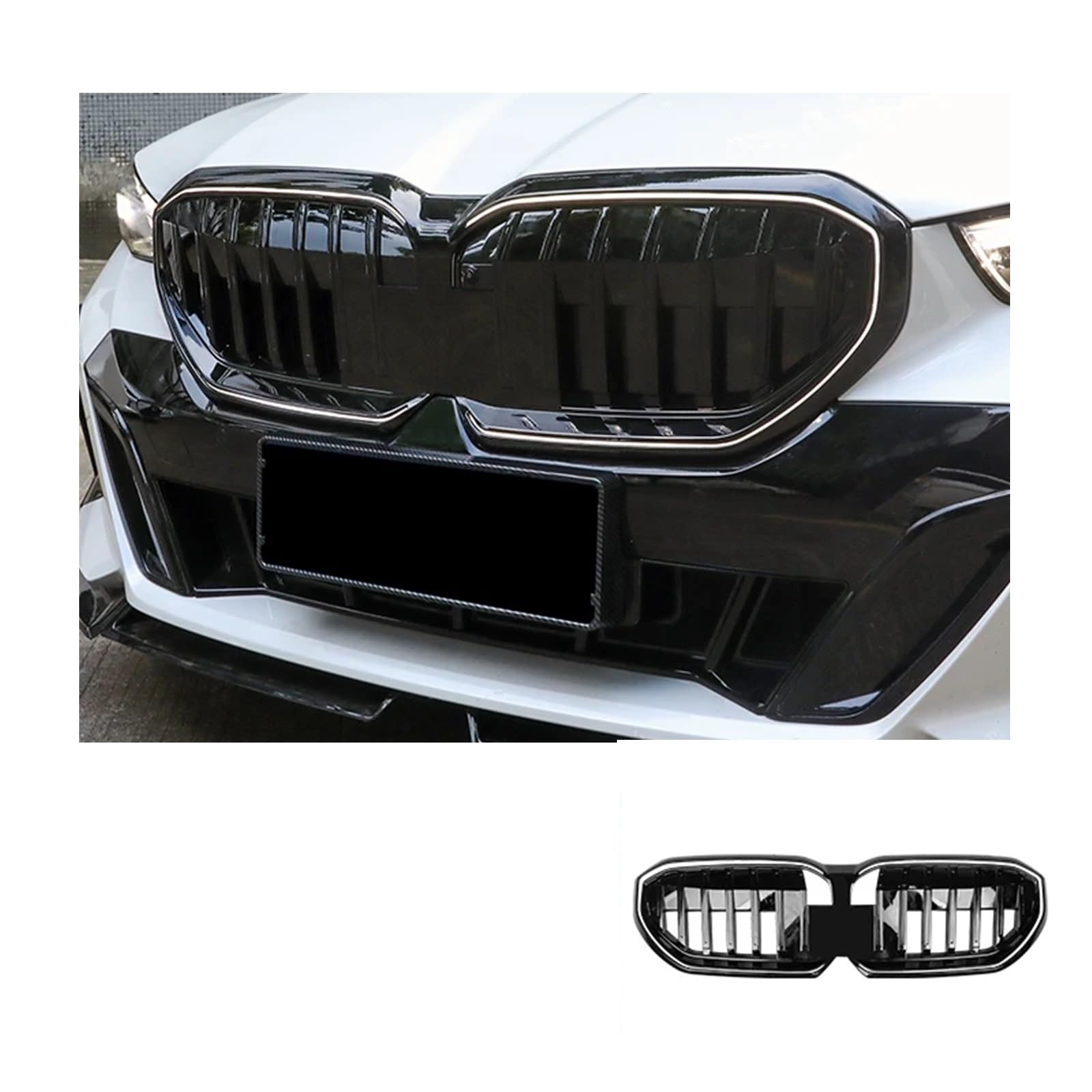 Amazon | 車用フロントキドニーグリル ABS ブラック